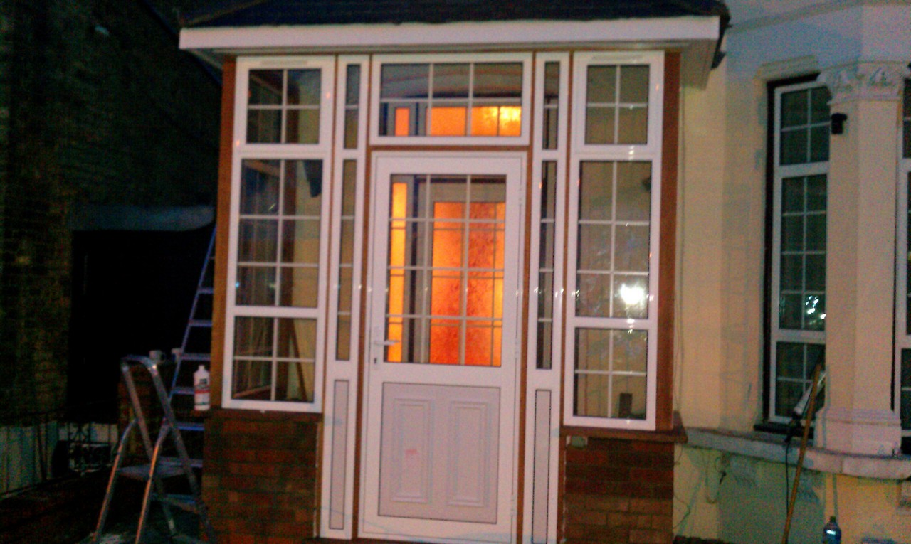 uPVC porch with Georgian bar glazing installed in Wokingham